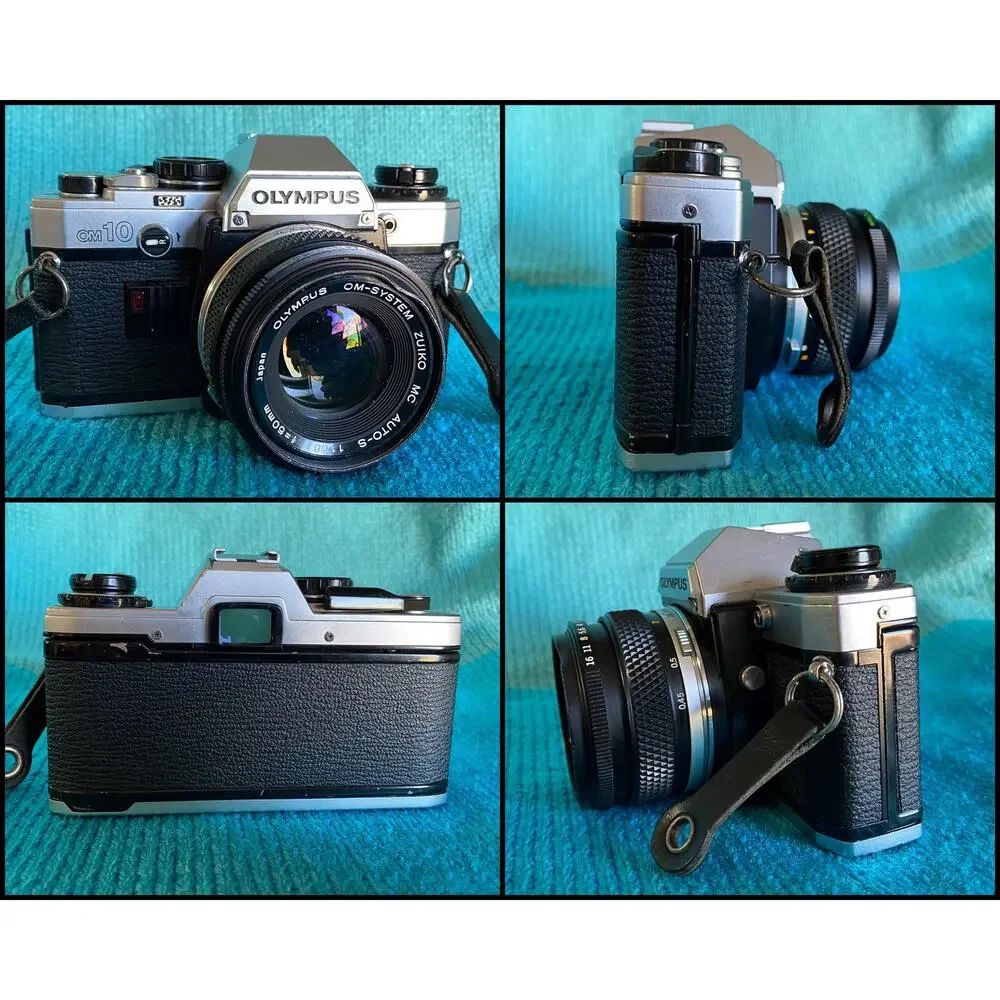 Olympus OM-10 35mm film Camera om 50mm f1.8 Lens winder